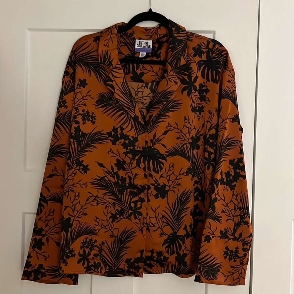 NWOT The Future Collective silk top